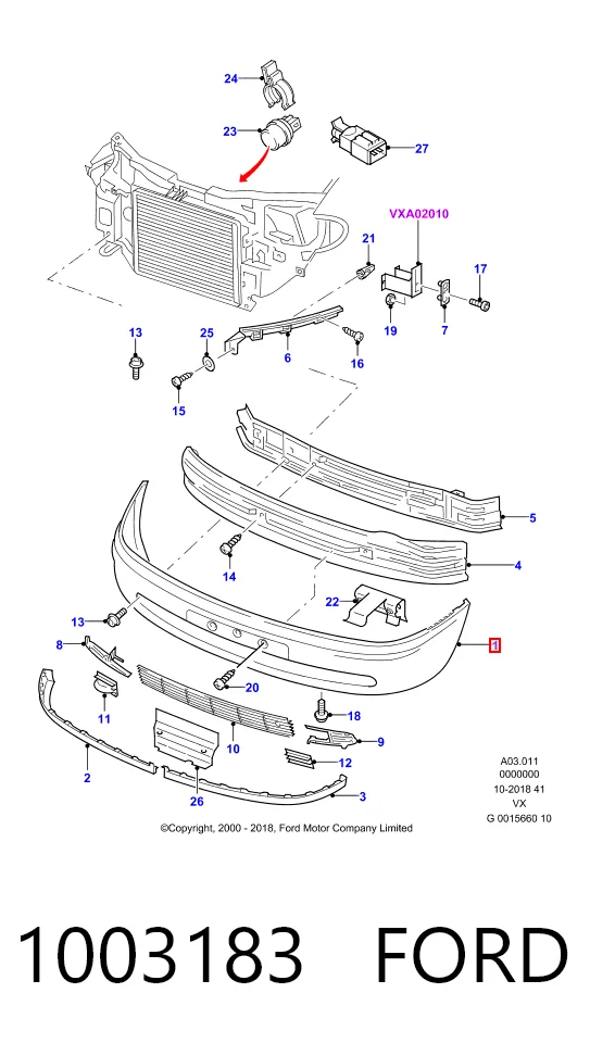 Comprar Paragolpes Ford Galaxy I VX WGR
