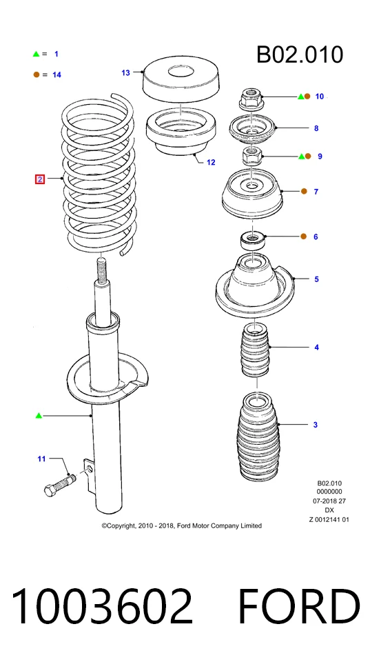 Muelles delantero para Ford Escort VII (ALL)
