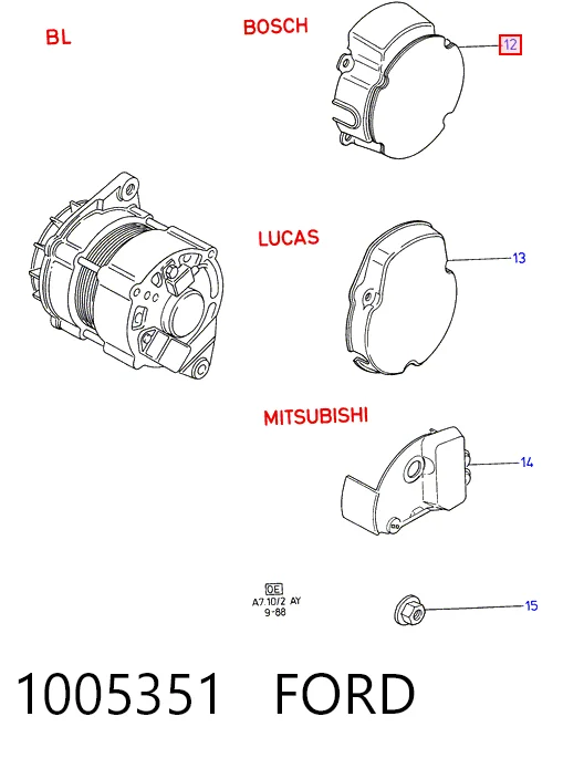 1005351 Ford Alternador de coche
