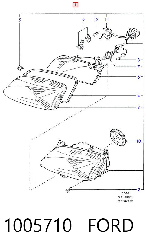  Faro derecho Ford Galaxy 