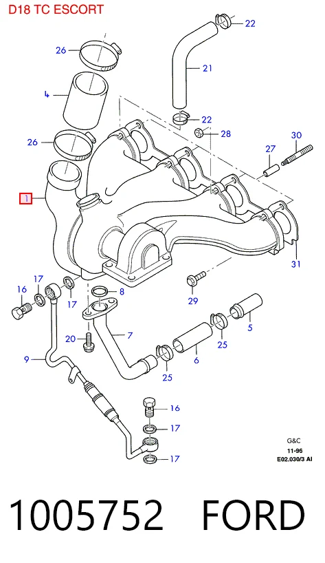  Turbocompresor Ford Escort 