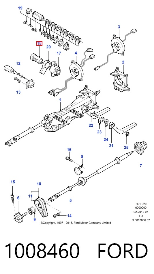 Cilindro de cerradura de encendido para Ford Mondeo I GBP