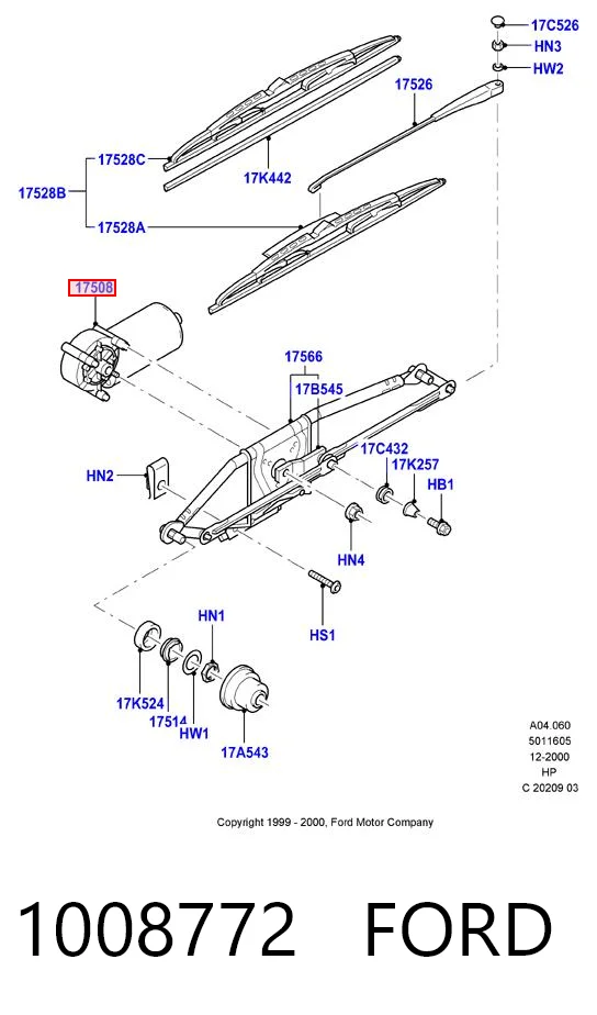 Motor del limpiaparabrisas Ford Fiesta Mk4 hatchback (JAS, JBS) (1996 - 2002) precio, desde 39,20 EUR