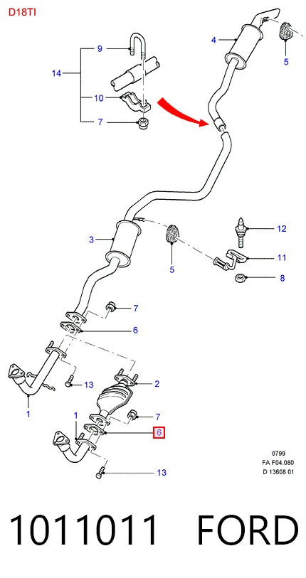 Junta de escape CRC9328EVA Land Rover
