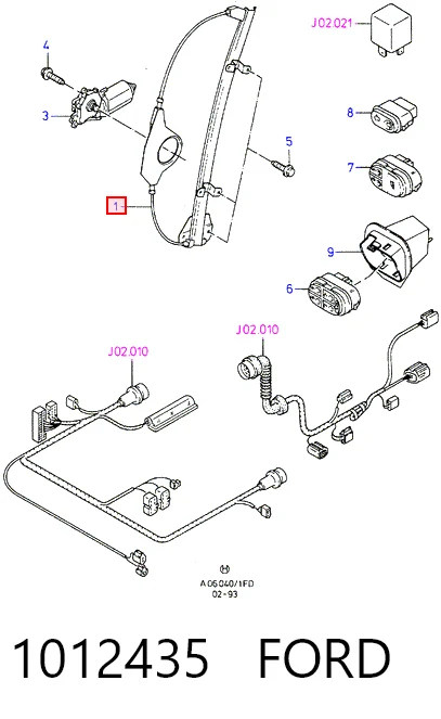  Mecanismo de elevalunas delantero derecha Ford Mondeo 2