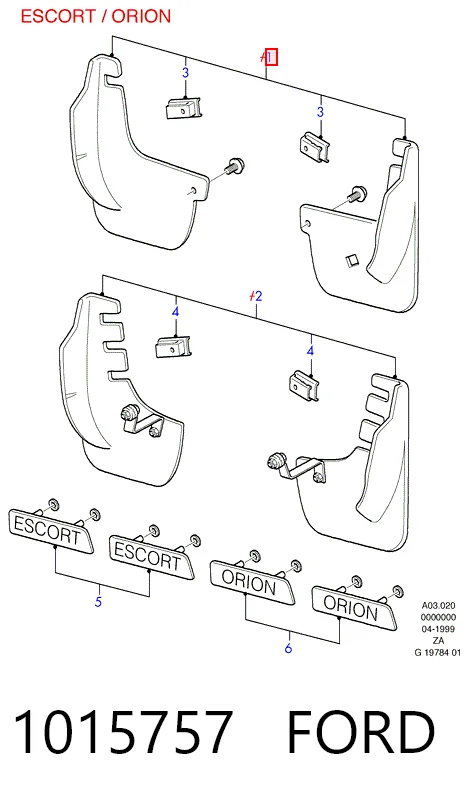 Comprar Juego de faldillas delanteras Ford Escort VII GAL, AAL, ABL a bajo precio