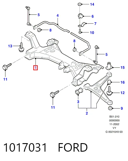 Comprar Subchasis delantero soporte motor Galaxy  WGR