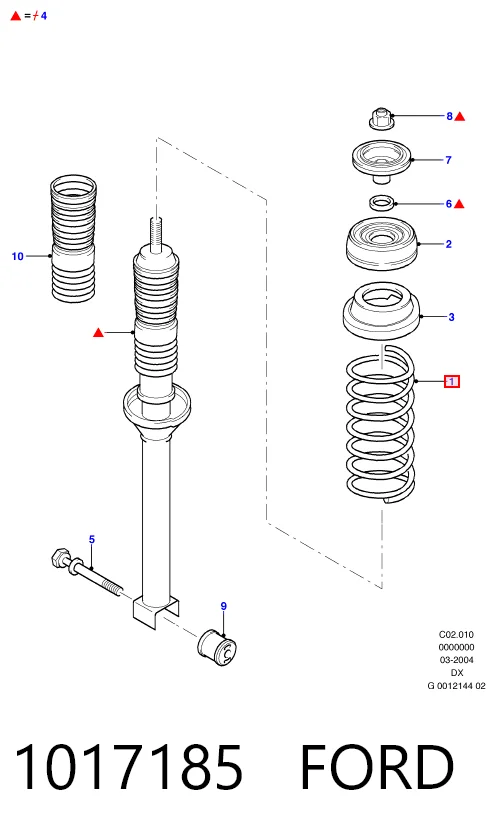 Muelle de suspensión para Ford Fiesta IV (JAS, JBS)