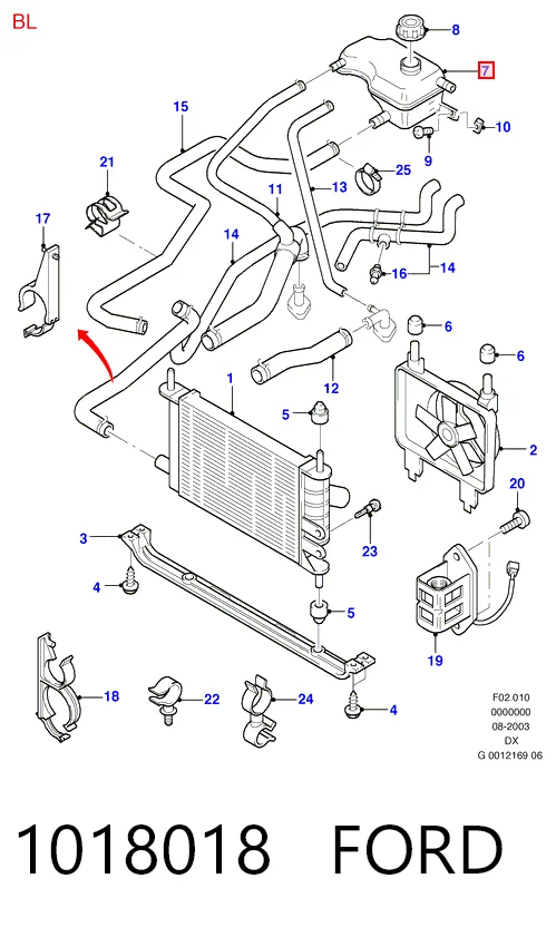 Botella de refrigeración Ford Fiesta IV hatchback comprar en España
