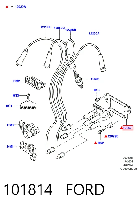 101814 Ford Bobina de ignición