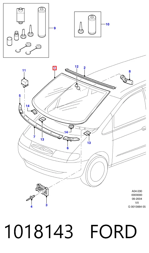 Cristal delantero Ford Galaxy  monovolumen comprar en España