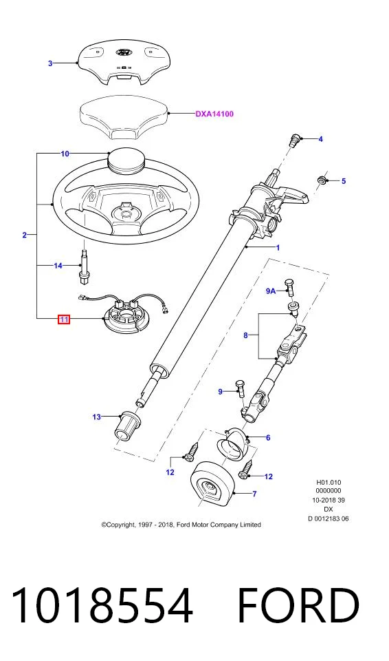 Comprar Anillo de contacto del volante Ford Ka  RBT a bajo precio