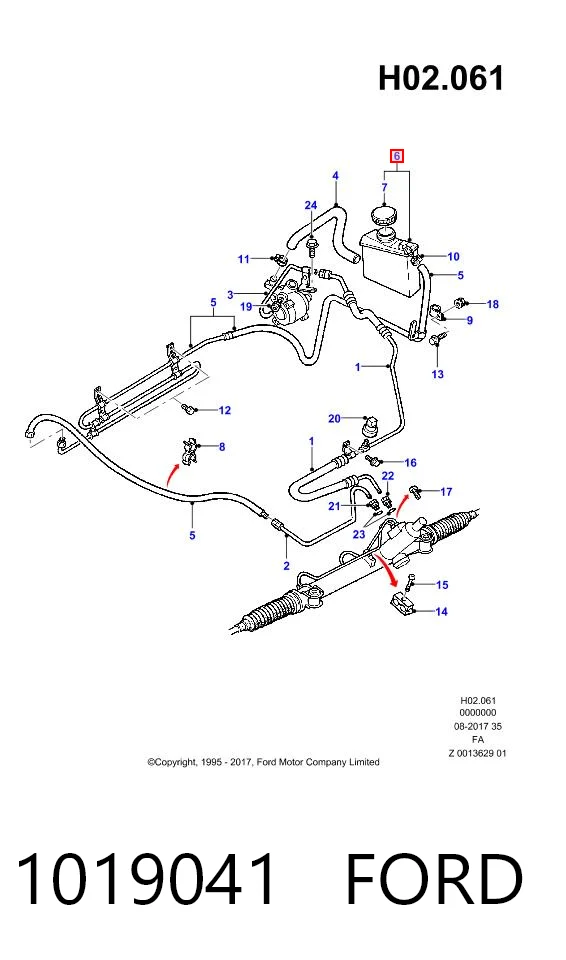 Depósito de bomba de dirección hidráulica para Ford Escort VII ALL