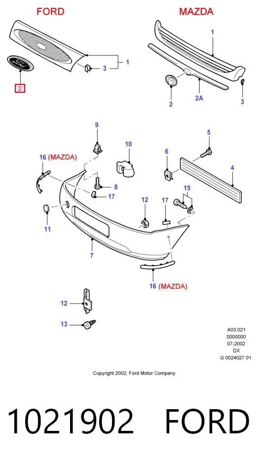 Rejilla Fiesta IV hatchback (1996-2002) original desde 28,44 €
