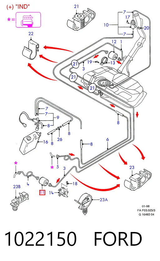 Filtro de combustible para Ford Ka RBT