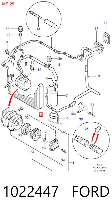 Condensador para Ford Mondeo I (GBP)