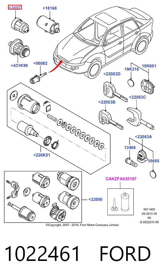 Comprar Cilindro de la cerradura de encendido Ford Mondeo I GBP a bajo precio