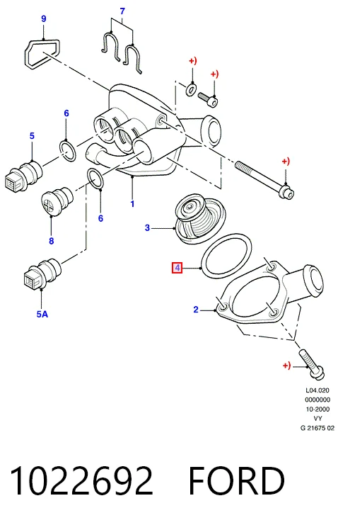 Junta termostato para Audi A6 C4 4A5