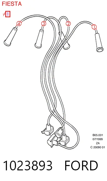 Cables de alta tensión, juego para Renault 11 5 dr BC37