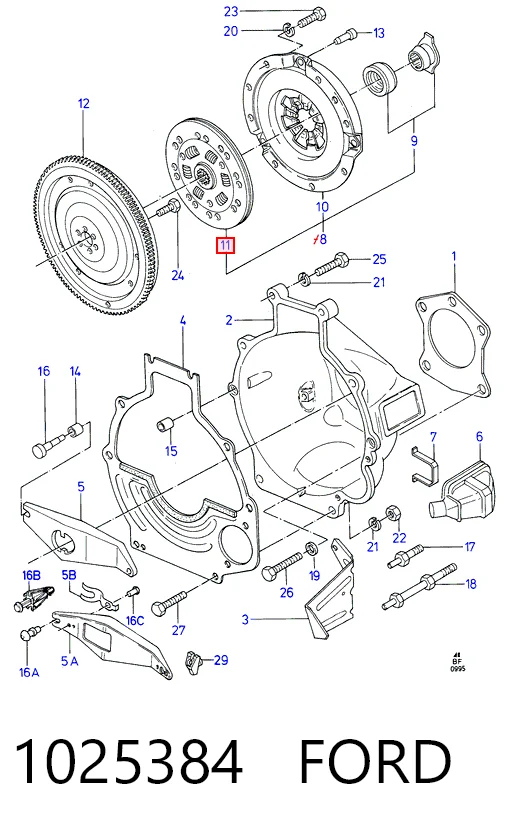 Disco de embrague para Ford Sierra II GBG, GB4