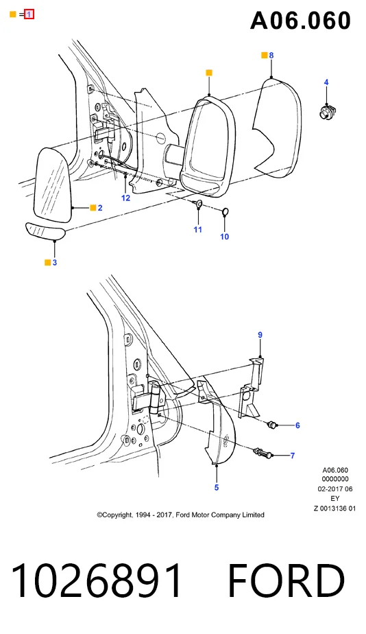 Comprar Espejo de retrovisor izquierdo Ford Transit IV E