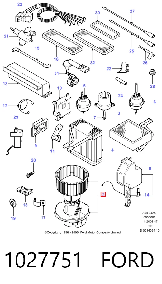 Ventilador interior Ford Mondeo I