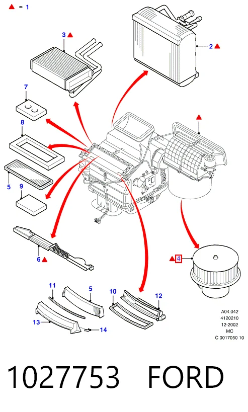 Ventilador de habitáculo para Ford Mondeo I GBP