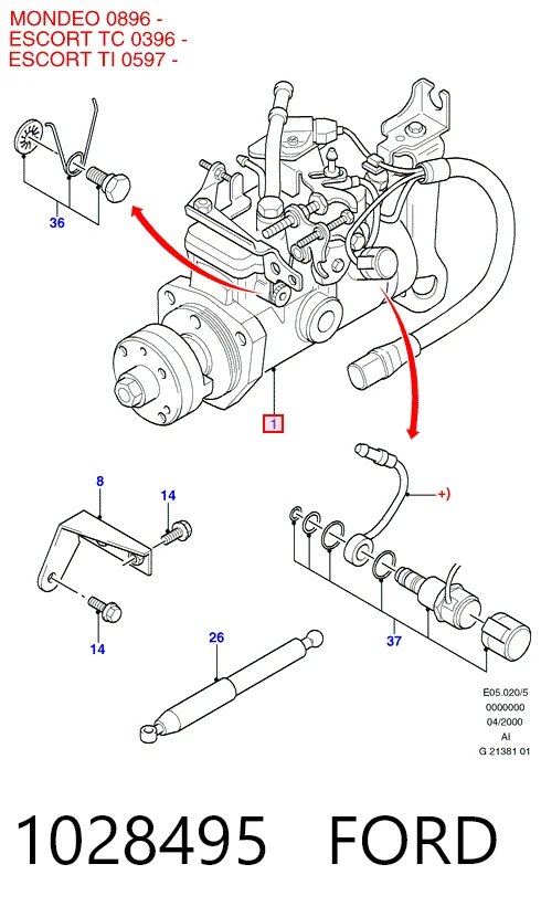 Bomba de inyección para Ford Mondeo II BFP