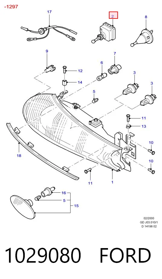 Comprar Elemento de regulación del alcance de faros Mondeo II BFP