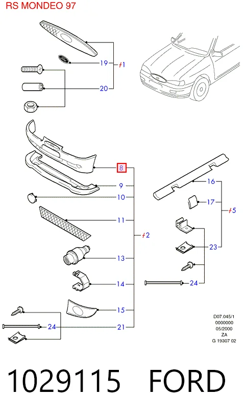 Comprar Paragolpes Ford Mondeo II BFP
