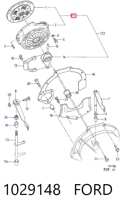 plato de presion del embrague funcion para Ford Escort VII ALL