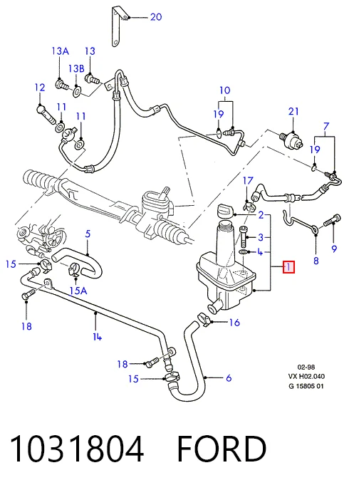 Comprar Depósito de la bomba de dirección asistida Ford Galaxy WGR a bajo precio