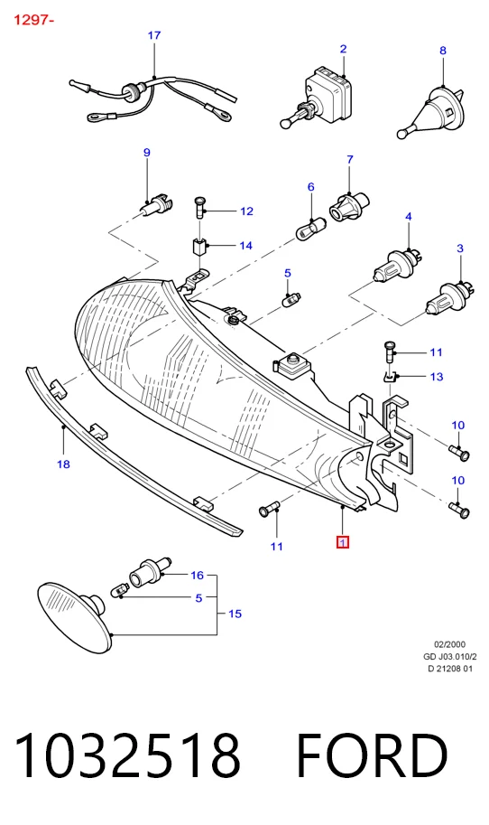  Faro derecho Ford Mondeo 2