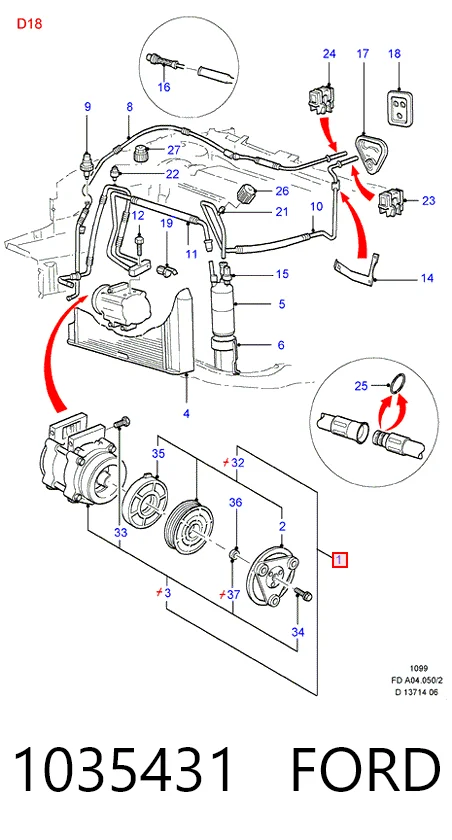 1035431 Ford Compresor climatizador