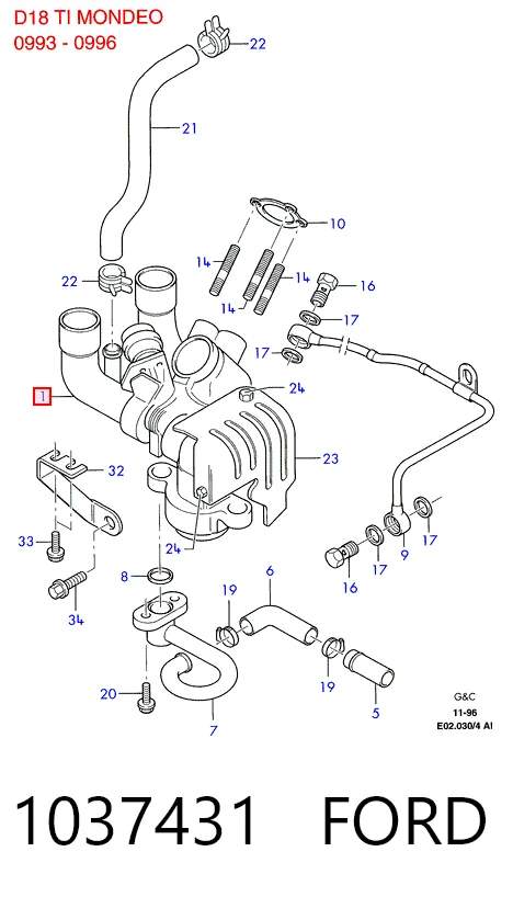 Turbo para motor para Ford Mondeo II BFP
