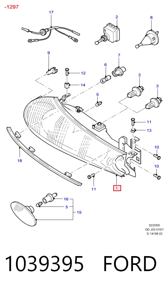 Faros delanteros Ford Mondeo II