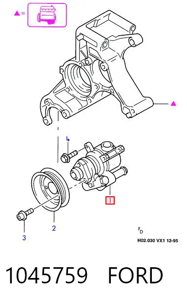 Bomba de dirección asistida 1045759 FORD