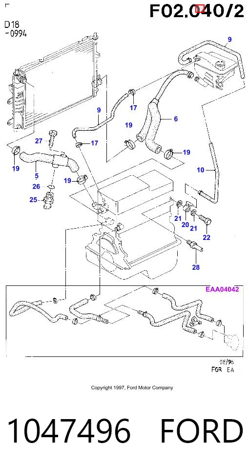 Depósito de expansión para Ford Escort VII ALL