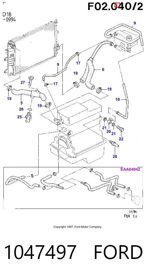 Botella expansion Ford Escort VII descapotable (ALL) (1995 - 2000) precio, desde 18,63 EUR