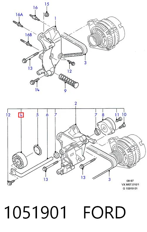 Rodillo tensor correa poli V Volkswagen Transporter  desde 12,49 €