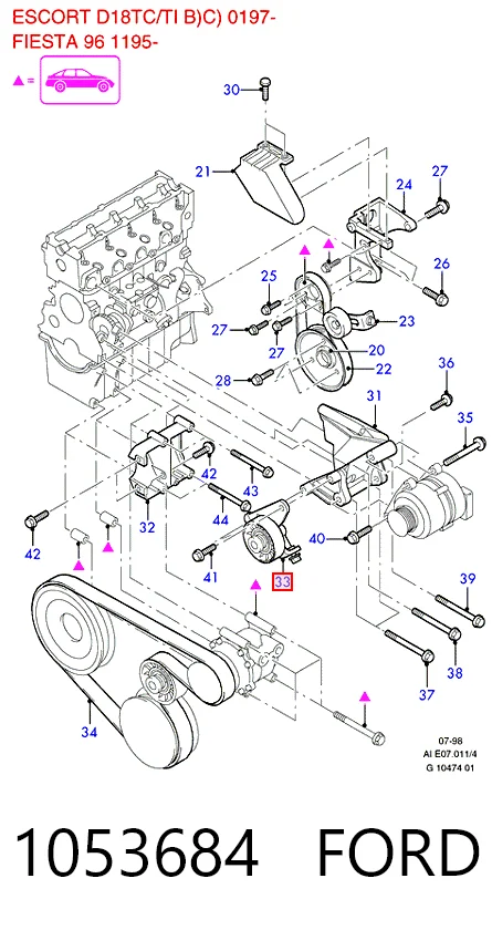 Tensor de correa poli V 531054010 LUK