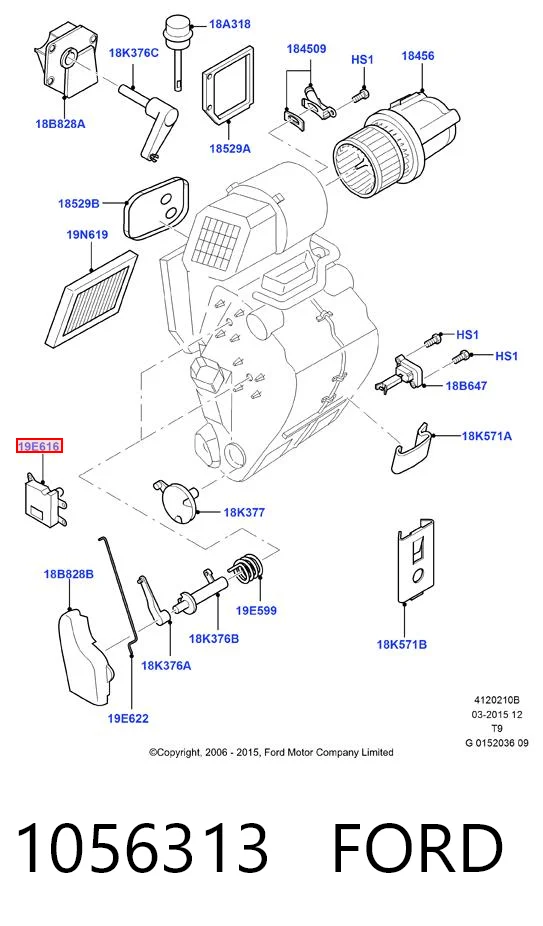 Comprar Actuador de compuerta de calefacción Ford Transit V184/5 a bajo precio
