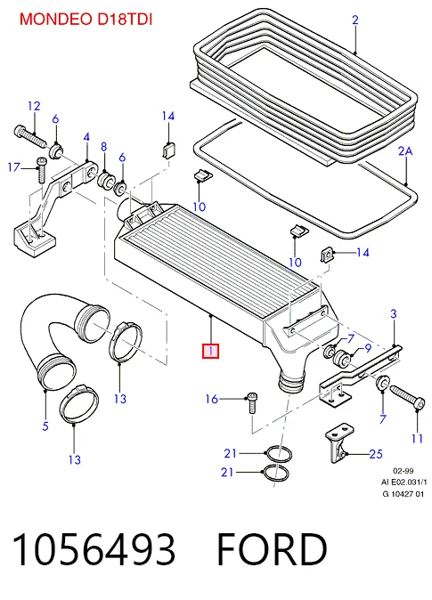 Comprar Intercooler Ford Mondeo II BFP