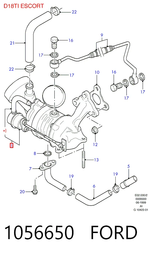 Turbocompresor Ford Mondeo II sedán (BFP) (1996 - 2000) precio, desde 75,50 EUR