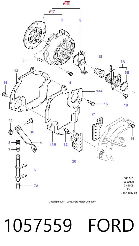Kit completo de embrague Ford Escort  (AAL, ABL)