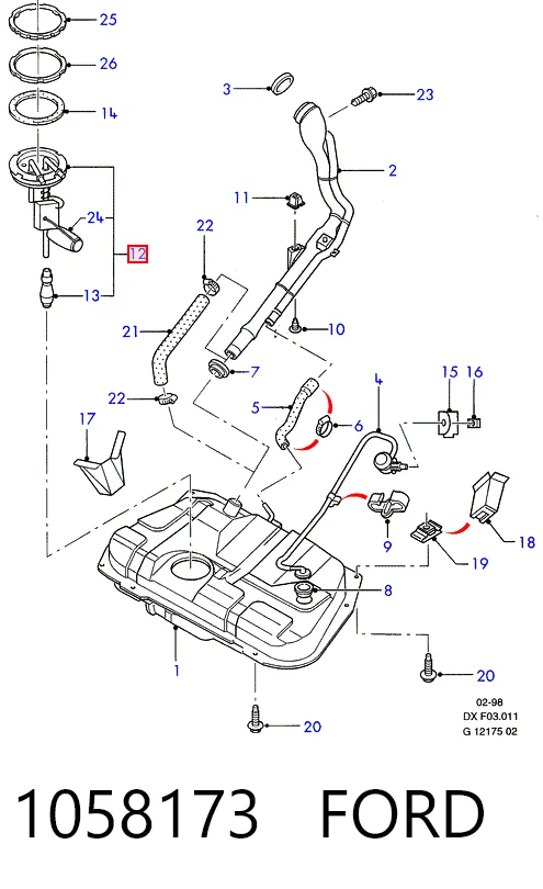 Aforador para Ford Fiesta JAS, JBS