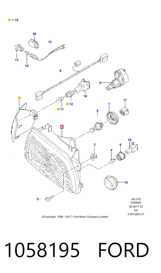 Faro delantero derecho Ford Escort V