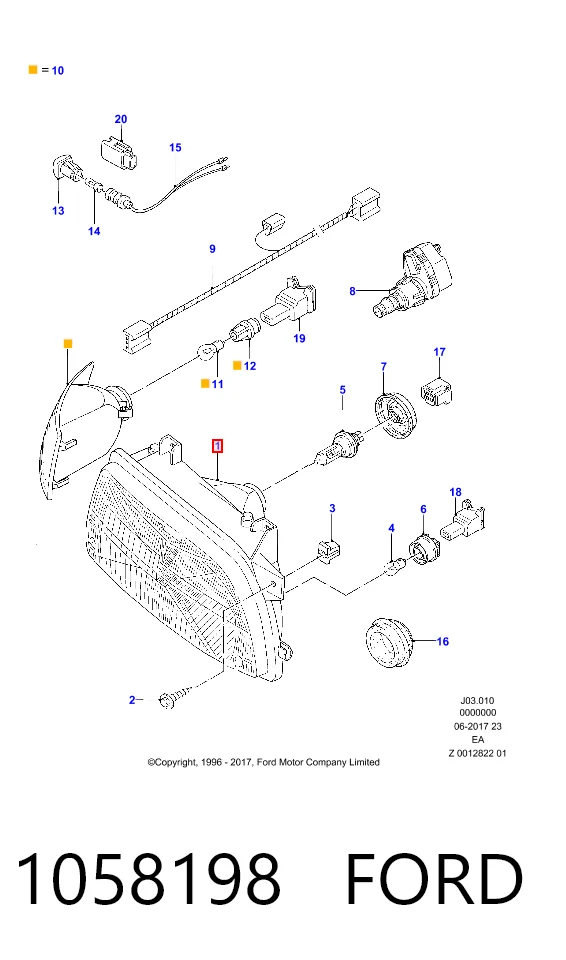 Faro derecho Ford Escort V hatchback (GAL) (1990 - 1992) precio, desde 43,56 EUR