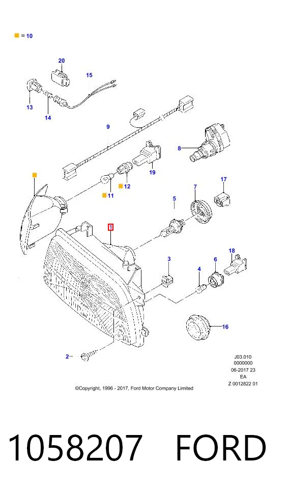 Faro Ford Escort V hatchback (GAL) (1990 - 1992) precio, desde 42,11 EUR
