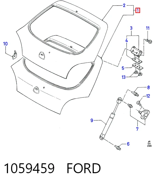Compuerta trasera Ford Fiesta IV (JAS, JBS)